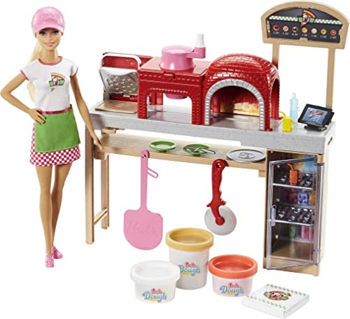 Barbie - Coffret Pizzeria Poupée Mannequin, FHR09