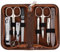 3 Swords Germany - brand quality 8 piece manicure pedicure grooming kit set for professional finger & toe nail care scissors clipper fashion leather case in gift box, Made by 3 Swords (6660)