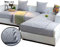 Love House Reversible Sofa Überwurf, Leinen Schnitt Schonbezug Sofa Schmutzresistent Sofaüberwurf Sofa Throw Einfarbig Sofa Abdeckung -grau 90x210cm(35x83inch)