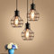 Chao Zan LED Deckenleuchte Schwarz Draht Drahtlampe Retro Vintage 3-Flammig,Pendelleuchte Modern Schwarz Matt Metall,Hängeleuchte, E27 Industrial Vintage Style Lampenschirm.