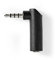 NEDIS AGB22980BK Stereo-Audio-Adapter mit 3,5-mm-Stecker, 3,5-mm-Stecker, 90-Grad-Winkel, 4-polig, Schwarz