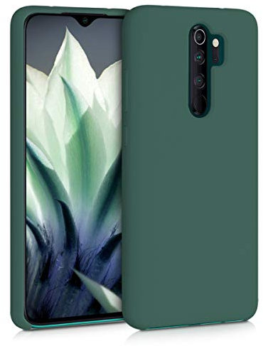 kwmobile Cover per Xiaomi Redmi Note 8 Pro Custodia - Back Case per Smartphone in Silicone TPU - Protezione Gommata - verde militare