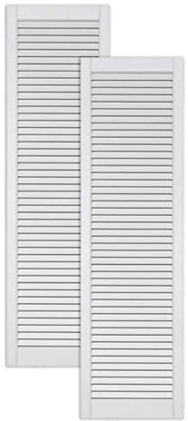 ben+camilla.com 2-er Pack/Zwei Stück Lamellentüren 1406 x 394 x 21 mm weiß seidenmatt mit offenen Lamellen Kiefernholz für Regale, Schränke, Möbel - EINBAUFERTIG grundiert & lackiert