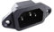 daier Kaltgeräte Einbau-Stecker Einbau-Buchse C-14 mit Schalter Kaltgeräte-Buchse Einbau Kupplung Buchse Stecker 250V AC 10A, Löt oder Steckanschluß 4,8mm (Kupplung typ 1) (Kupplung typ 1-2 St.)