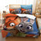 GDGM Bettwaren-Sets Für Kinder Zootopia,Bettbezug Und Kissenbezug,kinderbettwäsche Peter Kaninchen,3D Bettwäsche 135x200 2teilig (E,135x200cm+80x80cm)