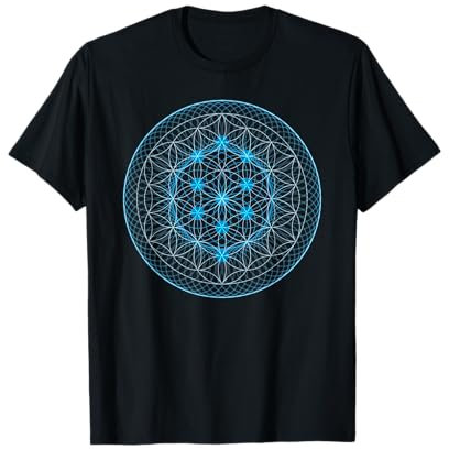 Géométrie sacrée Fleur de Vie avec Arbre Kabbale T-Shirt