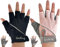 LeerKing Fitness Handschuhe Kurzfinger Trainingshandschuhe rutschfeste Damen Herren Sporthandschuhe ohne Handgelenk für Radfahren Yoga Bodybuilding Krafttraining Pink M