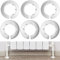 Rosace de Radiateur, 6 pièces, Blanc, Ø 51,5 mm intérieur, 85 mm extérieur, 14 mm hauteur, Tuyaux 1 1/2 pouce, DN40, Cache-tuyaux de chauffage, Collier pour tuyaux, Rosette cache tuyau pour radiateur