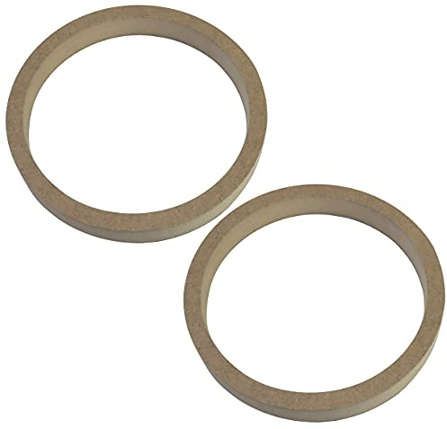 AERZETIX - C52043 - Satz von 2 Adaptern/halterungen/universelle lautsprecherringe Ø165mm - Ø166xØ144x22mm - abstandshalter/Ring aus MDF für Lautsprecher/Auto/Fahrzeug/beschallung