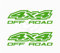 Artstickers 2 Stück Aufkleber 4 x 4 Off Road 19 x 5,6 cm für Auto, verschiedene Größen zur Auswahl (grün)