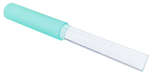 UPCEED Singing Bowl Mallet Clear Acrylic Base Rubber Striker Mallet for Playing Quartz Crystal Singing Bowl with Bundle Pocket (Green)