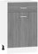 vidaXL Armario Inferior Cocina Mueble Aparador Cocina Cajones Almacenamiento Organizador Estantería Auxiliar Hogar Contrachapada Gris Sonoma