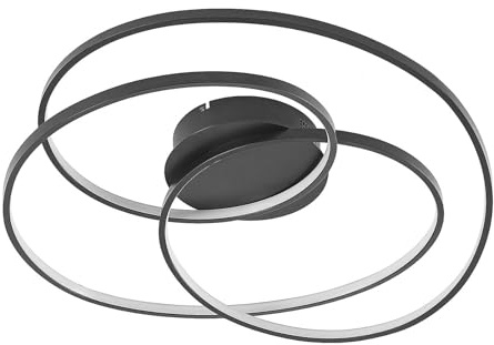 Lindby LED Ceiling Light Kateryna dimmable (Modern) in Black for e.g. Living Room & Dining (1 Light Source,) from Ceiling lamp,
