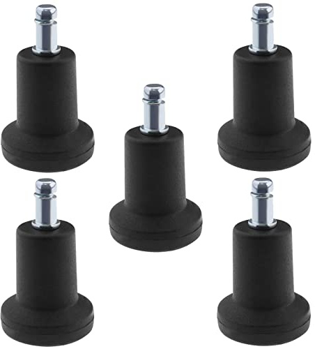 5 Stück Bürostuhl Gleitfüße Drehstuhl Rollen Stopper Ersatz Lenkrollen Büromöbel Zubehör 11x22mm Schwarz