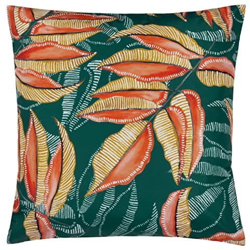 Wylder Tropics Ebon Wilds Akia Polyester Filled Outdoor Cushion, Teal, 43 x 43cm