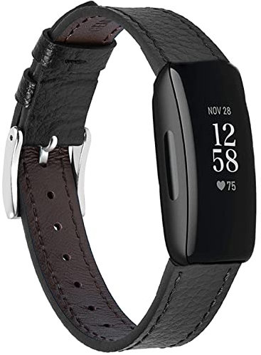 Armband Kompatibel für Fitbit Inspire 3/Inspire 2/Inspire/Inspire HR Armband Leder, Nigaee Verstellbarer Sport Ersatzarmband für Damen Männer