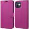OCASE for iPhone 12/12 Pro Wallet Case,Premium PU Full Grain Non-Slip Leather Flip Phone Cover with[TPU Inner Shell][RFID Blocking][Card Holder] for iPhone 12 12Pro 6.1 Inch,Rose Litchi