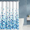 Lerores Duschvorhang 180x200cm Blaue Blütenblätter, Beschwerter Saum Antischimmel Textil, Wasserabweisend, Waschbar Polyester Badevorhänge mit Ösen und 12 Duschvorhangringe für Badezimmer, Badewanne