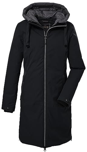 G.I.G.A. DX Femme Parka fonctionnelle avec capuche amovible/parka imperméable GW 2 WMN PRK, black, 36, 39828-000