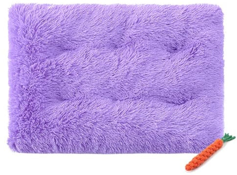 FANSU Hundebett Waschbar Katzenbett Flauschig Hundebetten, Weiche Beruhigende Haustierbett Abnehmbar und Waschbar für Kleine Mittlere oder große Hunde (XXL-110X75CM,Lila)