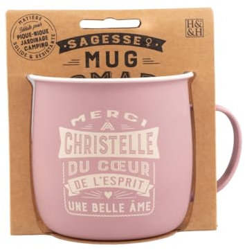 Mug Nomade - Mug à thé et café personnalisé Christelle - Cadeau pour Femme