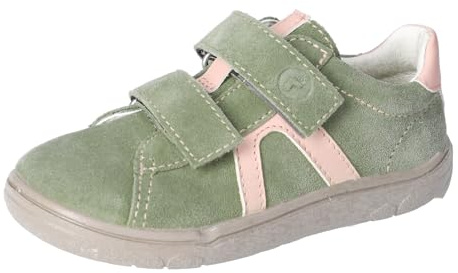 RICOSTA Mädchen Kletthalbschuhe DUCO, Kinder Halbschuhe, Weite: Mittel, Sportschuhe, Klettverschluss, Klettschuhe, eukalyptus/Blush (530), 28 EU