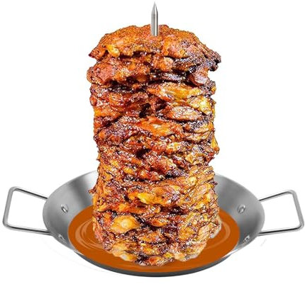 Spiedo verticale per Tacos Al Pastor, Spiedo Al Pastor in acciaio inox per grill, Spiedo verticale per BBQ, Kit di spiedo verticale brasiliano