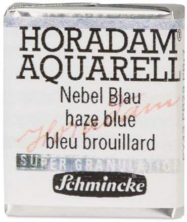 Schmincke – HORADAM® AQUARELL, Super Granulation, 14 967 044 Nebel Blau, 1/2 Näpfchen, sehr stark granulierende Farbtöne, feinste, supergranulierende Aquarellfarben