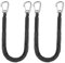 Boat Bungee Dock Lines with Two 316 Hook, 4 Feet Stretches to 6 Feet Mooring Rope 2-Pack for Docking, Mooring Line Boat Accessories Docking Ropes PWC Dock Ties for Boats 2 Pack (Black)
