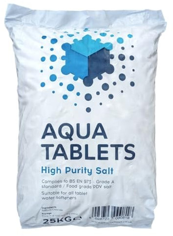 Water Softener Salt Tablets PDV, 25KG Bag, High Purity Formula for Water Softening Units