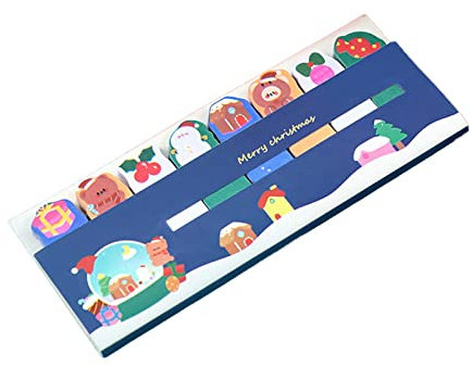 200 Stück Seitenmarkierer, Haftnotizen für Weihnachten, Haftnotizen für Seitenmarker, Lesezeichen, haftet sicher und sauber und sauber auf der Seite, Haftstreifen