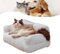 Couchbett for Katzen und Hunde – Ergonomisches Haustiersofa mit Kühlfunktionen, aus atmungsaktivem, waschbarem Material, ideal for Haustiere aller Größen, for jede Jahreszeit geeignet(Grau,XL)