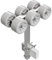 SUPROD 6er Sliprollen Slipwagen Sliphilfe Bootstrailer TPU Reifen RKSRLX-6-TPU, Ø 120 mm, grau/grau