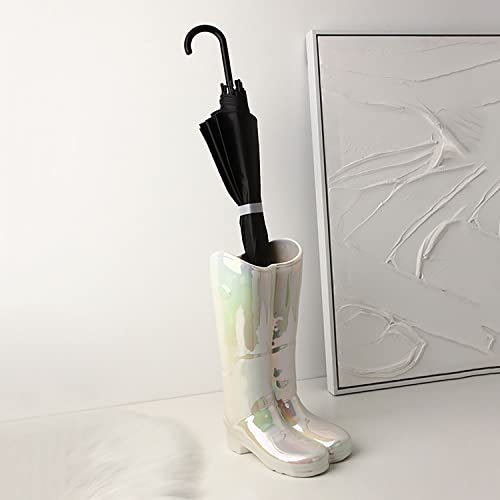 Umbrella Stand, Ceramic Umbrella Stand, High Boots Shape Vase Umbrella Stands, Umbrellas Stick Stand Vintage Umbrella Décor, Creative Fashionhome Office Umbrella Bucket Storage Pail Umbrella Storage (