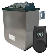 Chillroi® Saunaofen mit Steuerung inkl. Heizsteine 3,6kW, 4,5kW oder 9kW (9kW Finnisch-Saunaofen inkl. WLAN-Steuerung und Appbedienung)