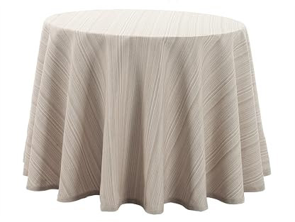 Donegal Collections Falda Mesa Camilla Redonda 90 cm Riby Crudo - Tejido Primavera Verano - Faldillas Mesa Camilla con Altura para Mesa 75 cm - 50% Algodón 50% Poliester Fabricado en España