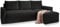 Masseno Ecksofa POTARO mit Schlaffunktion L-Form, Sofa mit Bettkasten, Wohnzimmersofa, Couch, Soffa, Bettsofa, Couchgarnitur- Schwarz, POSO 135
