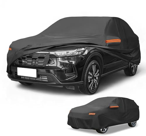Partuto Housse De Voiture Étanche Toutes Saisons pour Automobile Extérieure Anti-UV Soleil Pluie Protection Complète Extérieure pour Honda HR-V Noir avec Bandes Réfléchissantes