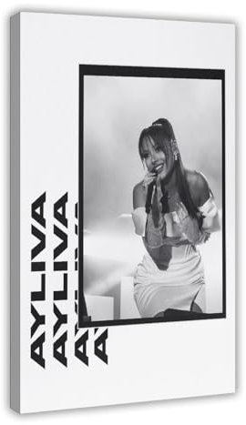 efhavce Ayliva Weisses Herz-Poster auf Leinwand, Schlafzimmer, Dekoration, Landschaft, Büro, Raumdekoration, Geschenk, 20 x 30 cm