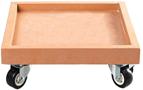 Carrito para plantas rodante con ruedas para macetas de alta resistencia y carrito para flores en maceta, bandeja de platillo incluida de 8.6 pulgadas