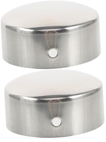 Veemoon Round Handrail End Caps 2pcs for Outdoor Decking Metal End Plugs Protective Cap for Railings