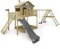 WICKEY Spielturm Klettergerüst Smart Ocean mit Schaukel & Rutsche, Outdoor Kinder Kletterturm mit Sandkasten, Leiter & Spiel-Zubehör für den Garten (anthrazit)
