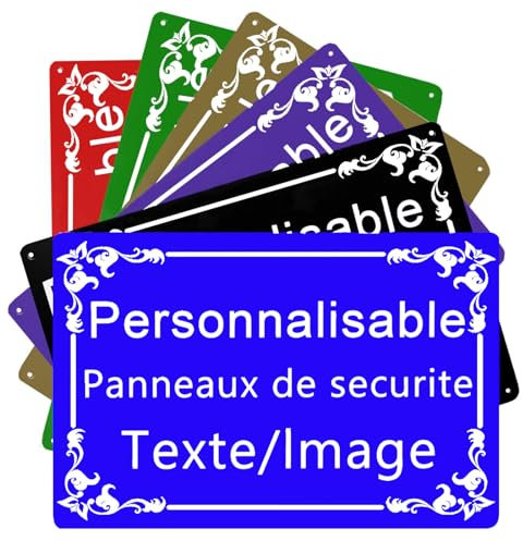 Panneaux de Sécurité Personnalisé-Personnalisable Sécurité Signalétique Intérieure/Extérieure-Pour Garage,Hôtel,Parking,Ecole, Abri de Voiture