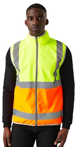Regatta Men's Pro Full Zip Hi-Vis Vest L (Yellow/Orange)