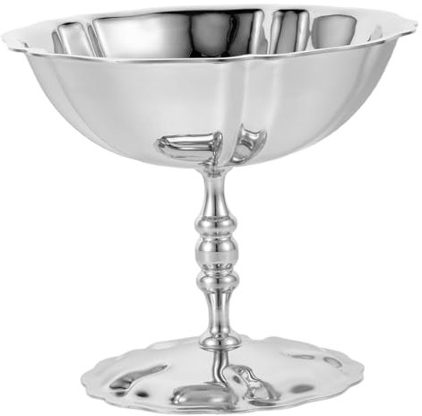 Hoement Coppetta Vintage per Dessert in Acciaio Inossidabile Ciotola Alta da 200 Ml per Gelato e Design Retrò per Festeggiamenti e Snack