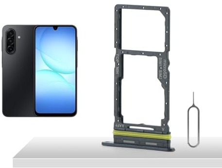 Schwarz SIM Slot für Samsung Galaxy A17 5G SIM Tray Karten Halter für Samsung Galaxy A17 5G A176B A176U Slot Schlitten Card Kartenhalter Karte Rahmen Holder Ersatz + Ejector Pin