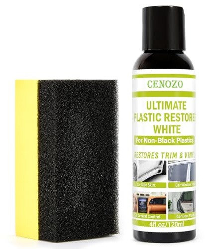 cenozo Rinnova Plastiche Auto Trasparente,Formula Premium Impermeabile Aumenta la Lucentezza & Resistente ai Raggi UV per Rinnova Plastiche Auto,Ravviva Plastiche per Ogni Colore (Tranne Il Nero)