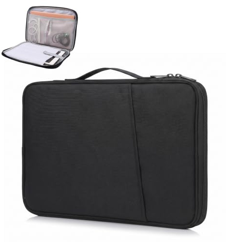 YAXIAO Tablet Bag for Ipad Travel Case for Ipad Carry Case 30×23×3cm Black | Tablet Sleeve Bag with Pocket 11inch Oxford Cloth for Compatible Android,Ipad A16 Neue Air M4 M3 M2 2026-2024,Study,Working