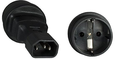 shortix Lot de 2 adaptateurs : prise femelle vers prise femelle pour appareils froids, adaptateur secteur, adaptateur de terre C14