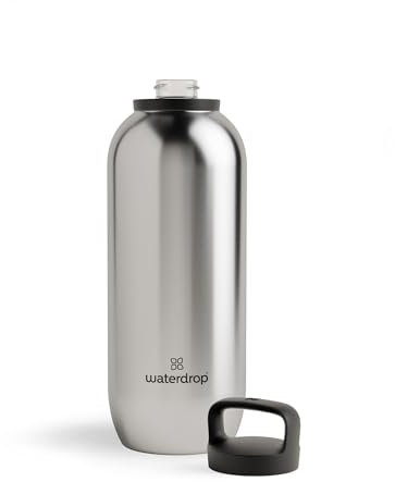Gourde Thermo waterdrop®, 1.4l bouteille d'eau isotherme en metal inox, Thermique: 24h froid - 12h chaud, anti-fuite & résistante